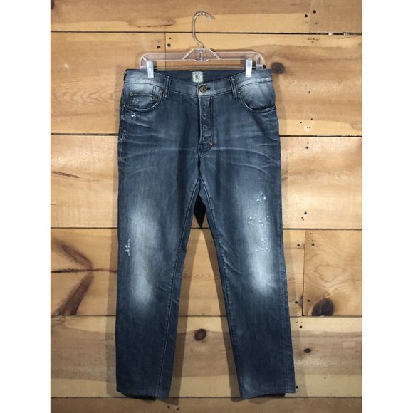 PRPS Fury Button Fly Jeans Mens Size 33x31 Distressed Faded Denim Ripped - Picture 1 of 14